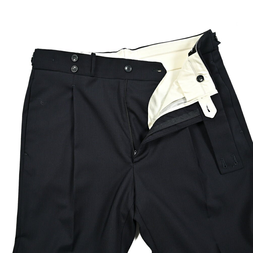25SS TAGLIATORE ストレッチウール ワンタックベルトレススラックス / P - BRANDON|416311|GUARDAROBA MILANO OFFICIAL STORE