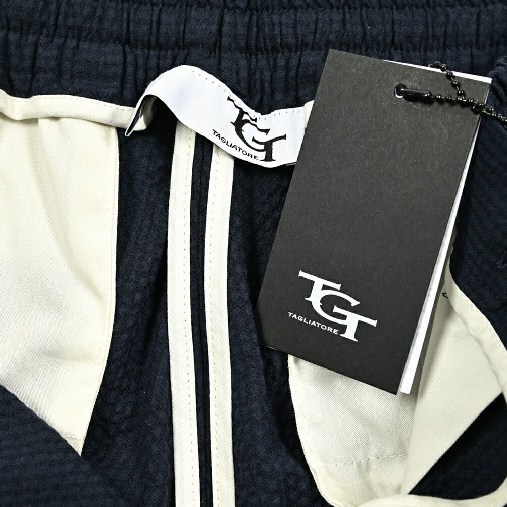 25SS TAGLIATORE ストレッチコットン ワンタックシアサッカースラックス / P - NEWMAN|416309|GUARDAROBA MILANO OFFICIAL STORE