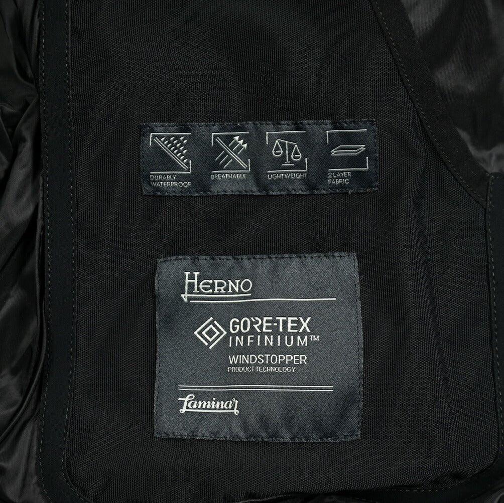 SALE|HERNO Laminar ポリエステル100% フード付きダウンジャケット (GORE - TEX INFINIUM WINDSTOPPER)|412970 - 44|GUARDAROBA MILANO OFFICIAL STORE