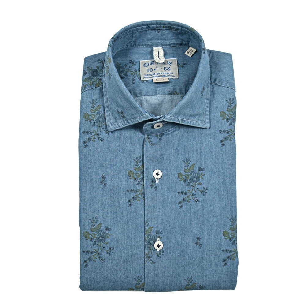 24 - 25AW ORIAN DENIM DIVISION コットン100% ホリゾンタルカラーデニムシャツ|GUARDAROBA MILANO OFFICIAL STORE