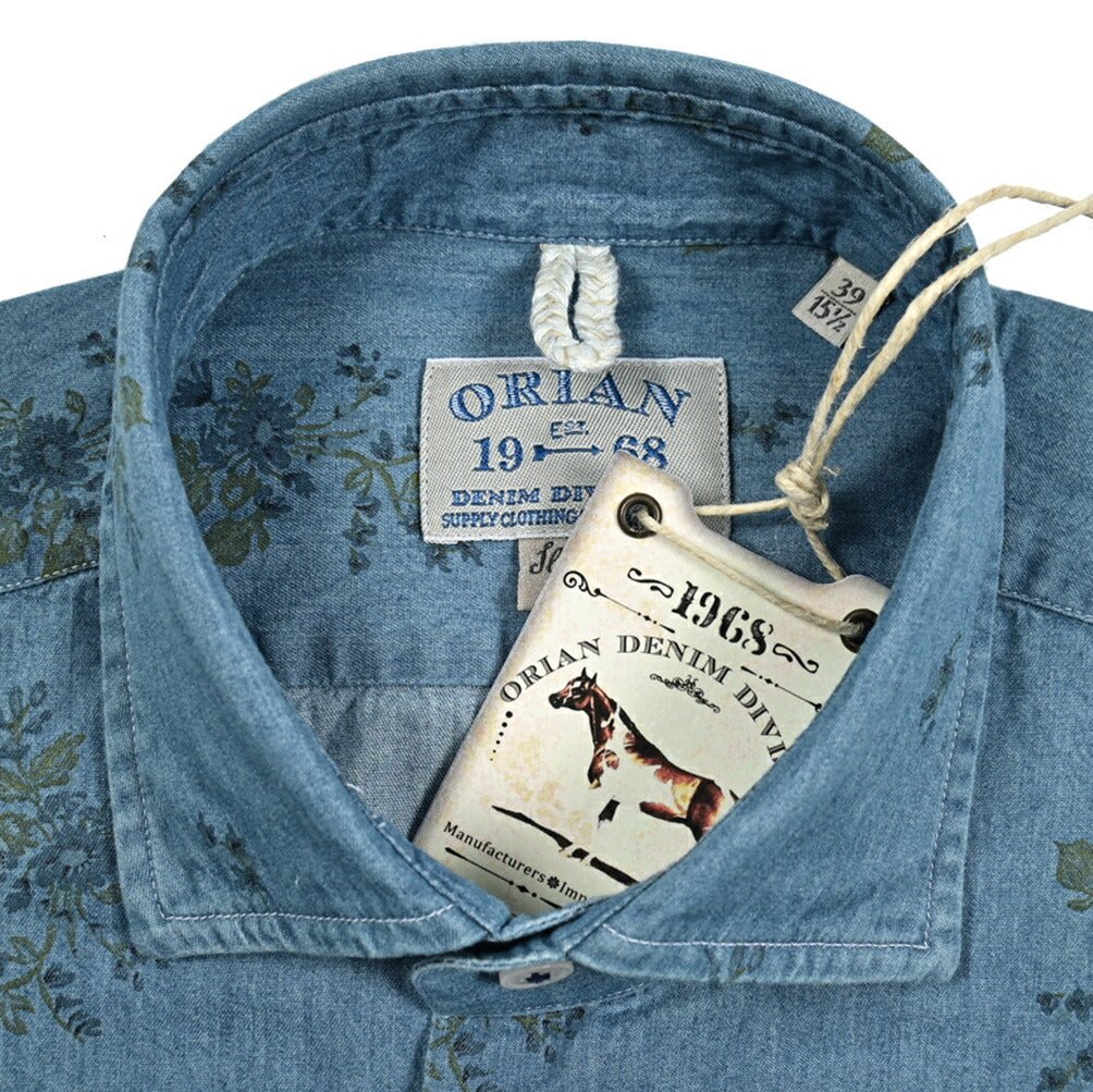 24 - 25AW ORIAN DENIM DIVISION コットン100% ホリゾンタルカラーデニムシャツ|GUARDAROBA MILANO OFFICIAL STORE