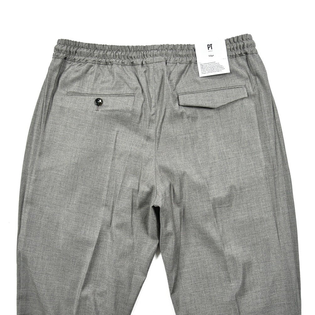 SALE|PT TORINO EDGE FREEDOM FIT ヴァージンウールレーヨン ドローコードイージースラックス / PT01|410345 - 48|GUARDAROBA MILANO OFFICIAL STORE