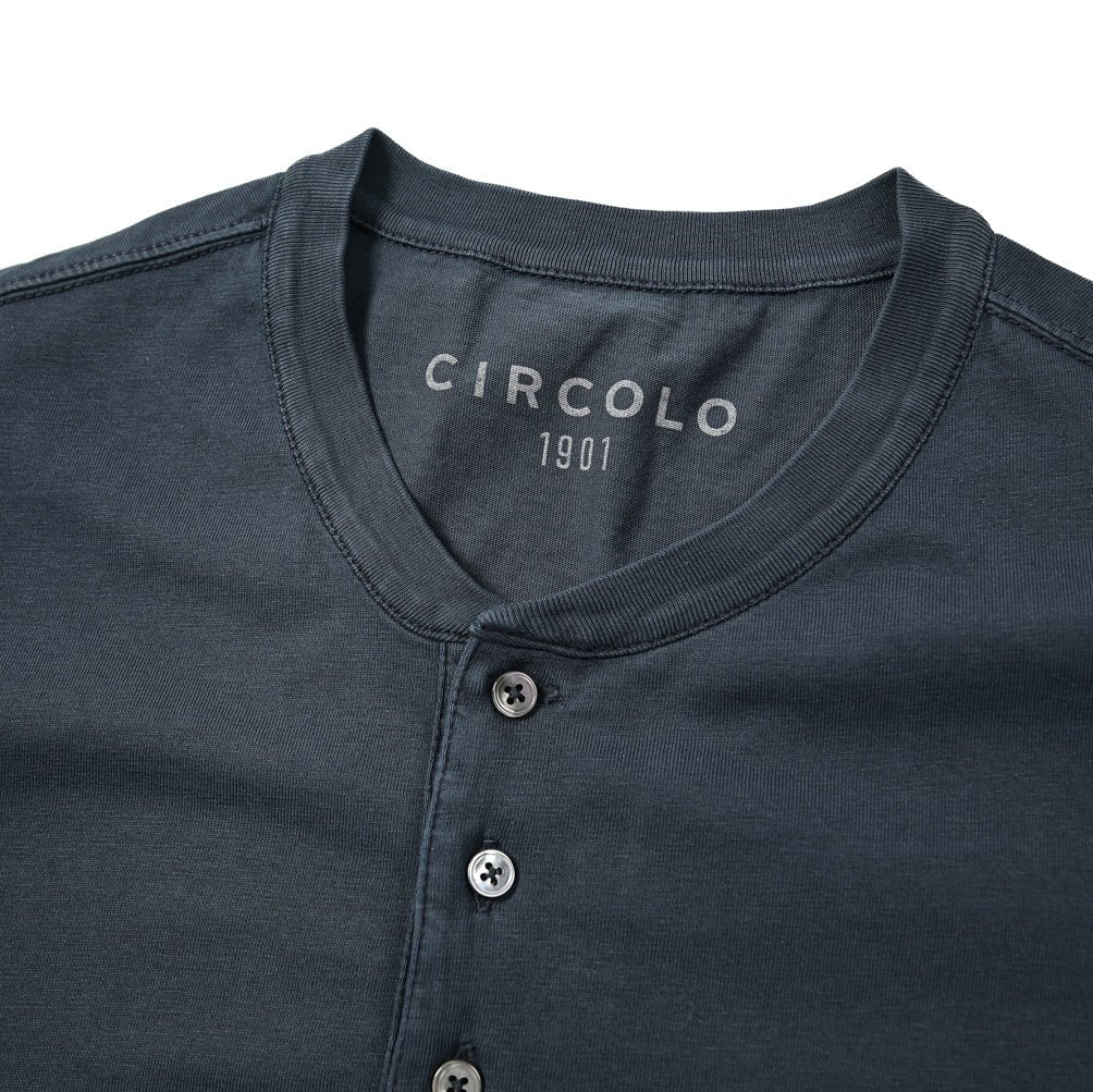 CIRCOLO 1901 コットンジャージー100% ヘンリーネックTシャツ|402223 - S|GUARDAROBA MILANO OFFICIAL STORE