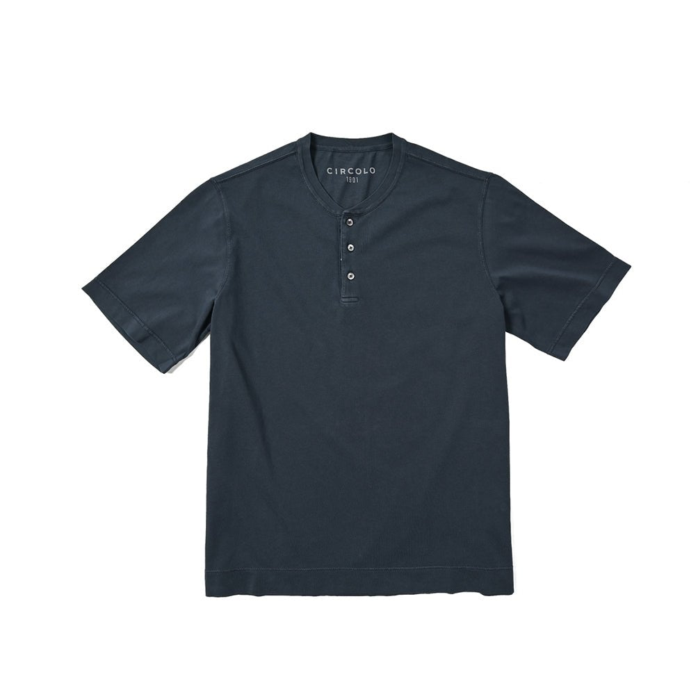 CIRCOLO 1901 コットンジャージー100% ヘンリーネックTシャツ|402223 - S|GUARDAROBA MILANO OFFICIAL STORE