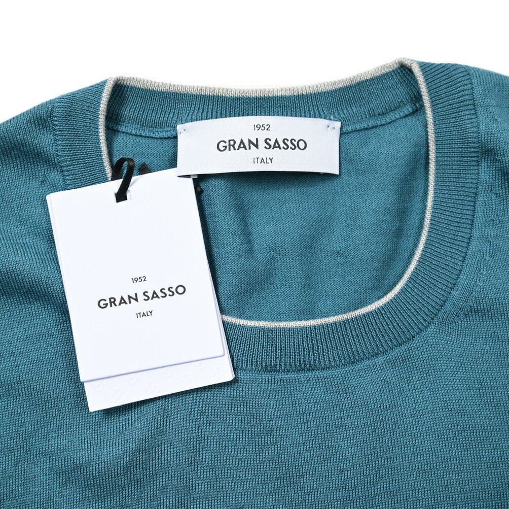 24SS GRAN SASSO シルクコットン クルーネックサマーニットセーター / SLOWEAR|GUARDAROBA MILANO OFFICIAL STORE