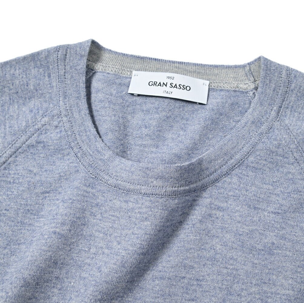 SALE|GRAN SASSO コットンカシミヤ クルーネックラグランニットセーター / SLOWEAR|404310 - 46|GUARDAROBA MILANO OFFICIAL STORE