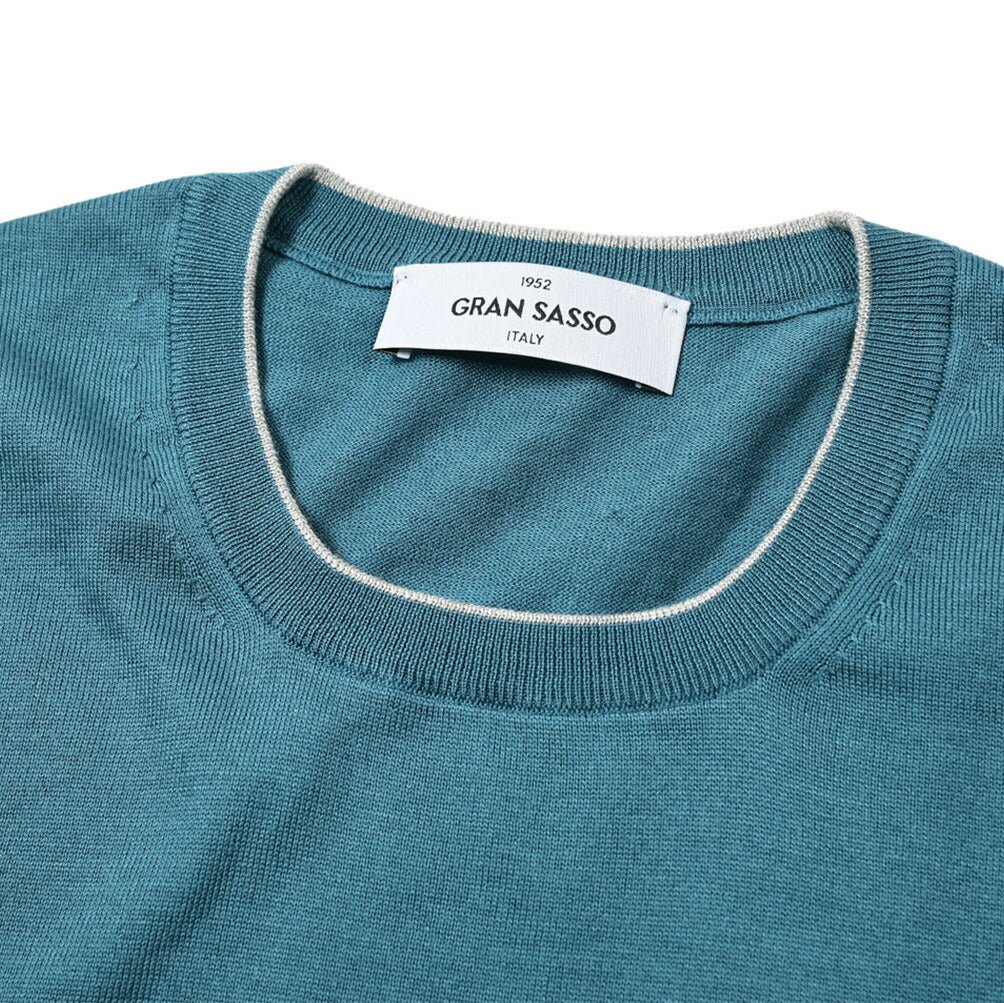 SALE|GRAN SASSO シルクコットン クルーネックサマーニットセーター / SLOWEAR|404300 - 50|GUARDAROBA MILANO OFFICIAL STORE