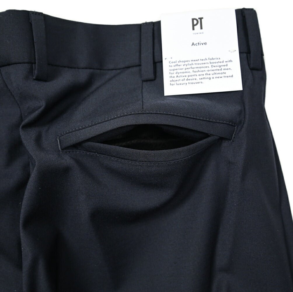 SALE|PT TORINO ACTIVE EPSILON 高機能ストレッチウール 裾ジップジョガースラックス / PT01 KULT|405291 - A - 48|GUARDAROBA MILANO OFFICIAL STORE