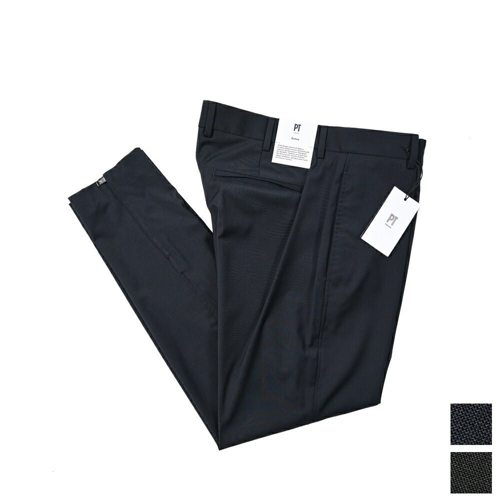 SALE|PT TORINO ACTIVE EPSILON 高機能ストレッチウール 裾ジップジョガースラックス / PT01 KULT|405291 - A - 48|GUARDAROBA MILANO OFFICIAL STORE