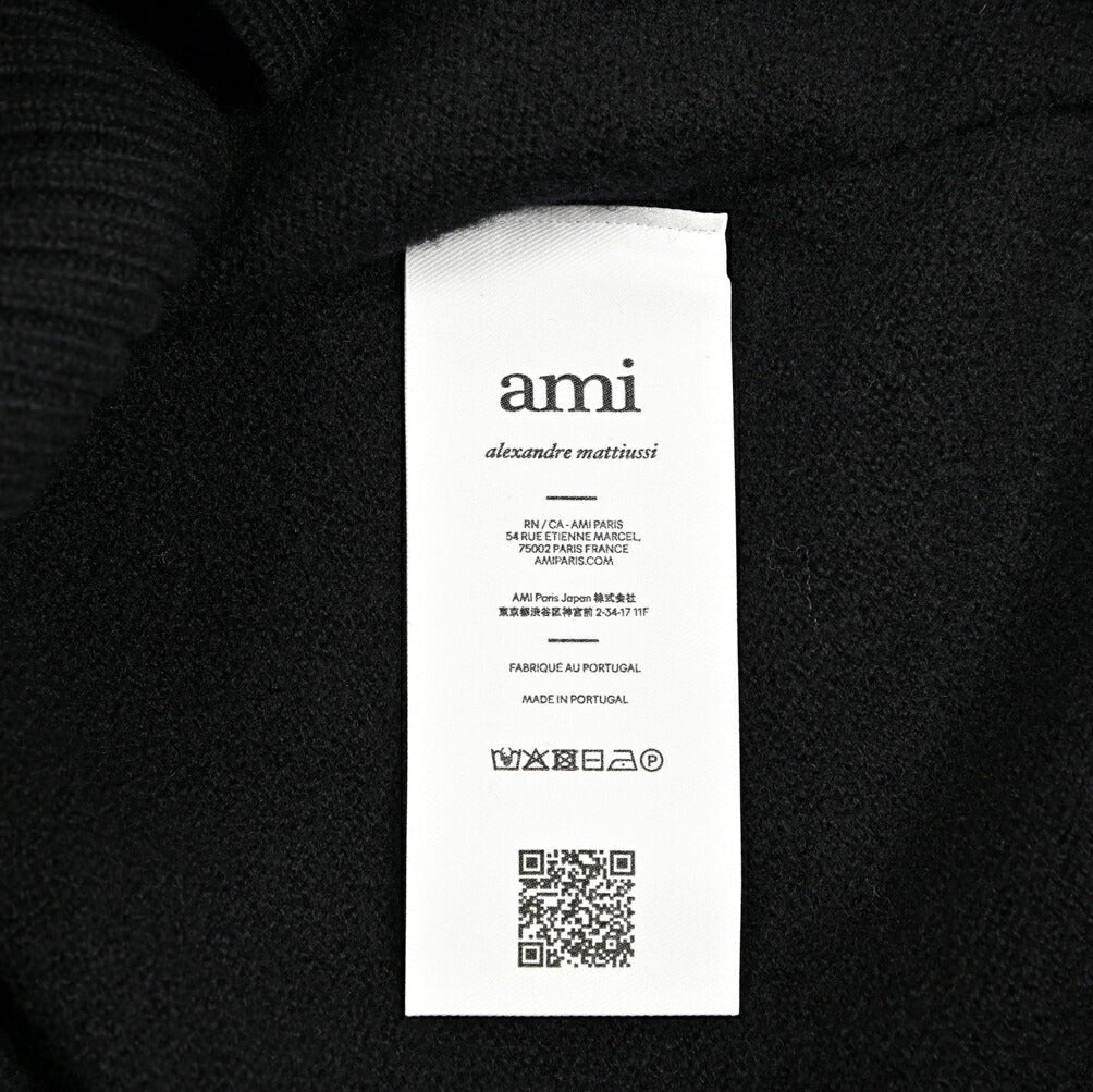 25 - 26AW AMI PARIS ヴァージンウール100% ワンポイントロゴニットカーディガン|426518|GUARDAROBA MILANO OFFICIAL STORE