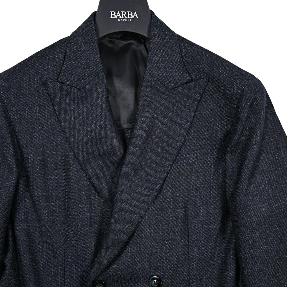 25 - 26AW BARBA シルク混ヴァージンウール 4Bダブル テーラードジャケット / EASY DP|427549-44|GUARDAROBA MILANO OFFICIAL STORE