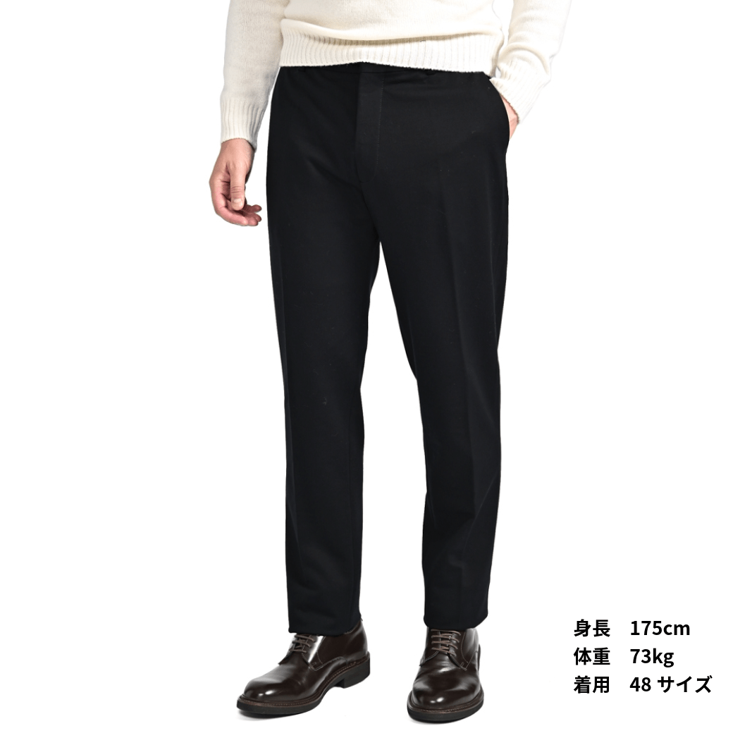 25 - 26AW CIRCOLO 1901 コットンジャージー ノータックイージースラックス (セットアップ対応)|425674 - 44|GUARDAROBA MILANO OFFICIAL STORE