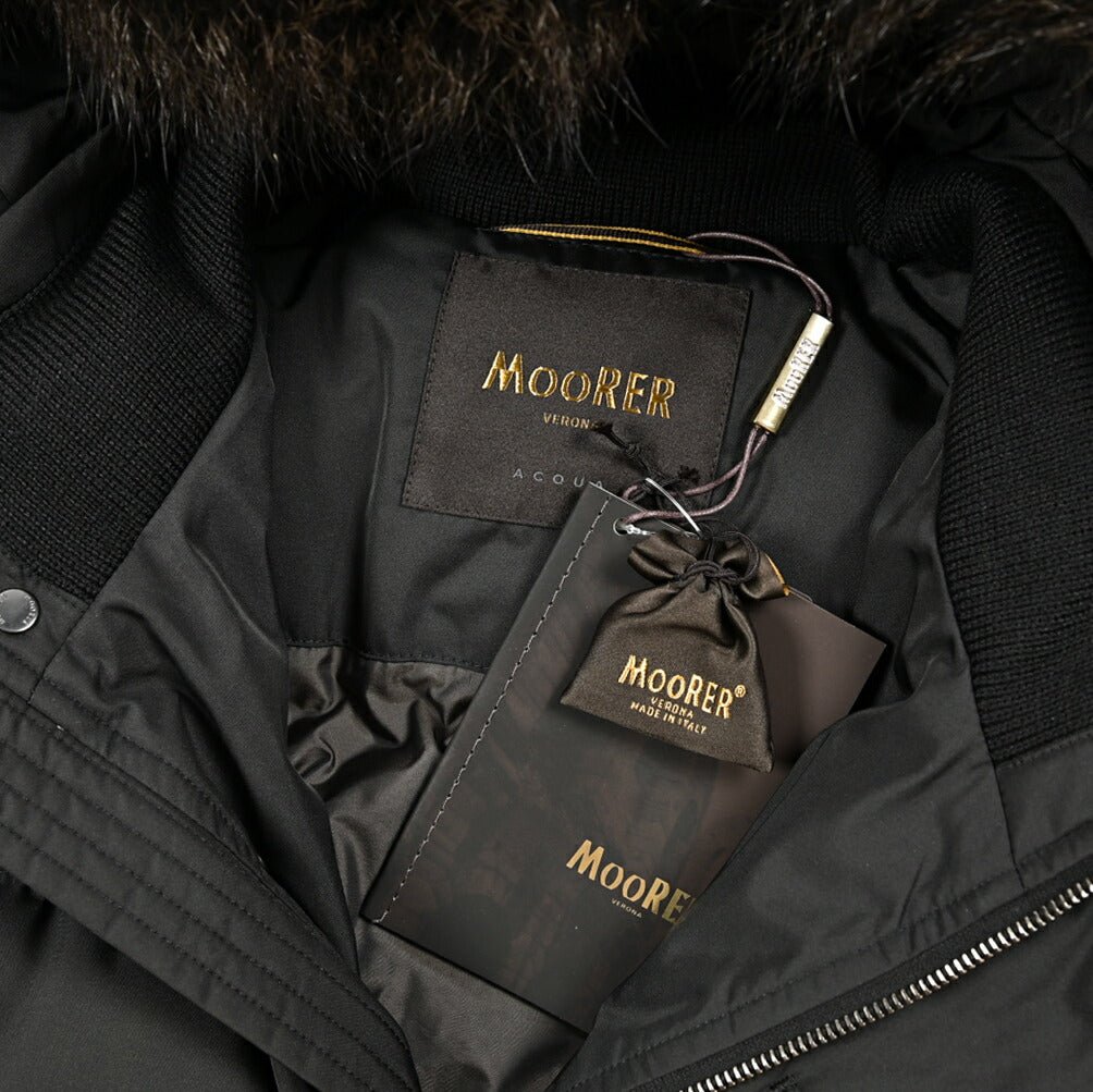 25 - 26AW MOORER "BARBIERI WK" ポリエステル100% ダウンコート リアルファーフーディー / ACQUA RESISTANT(撥水)|424036 - 46|GUARDAROBA MILANO OFFICIAL STORE