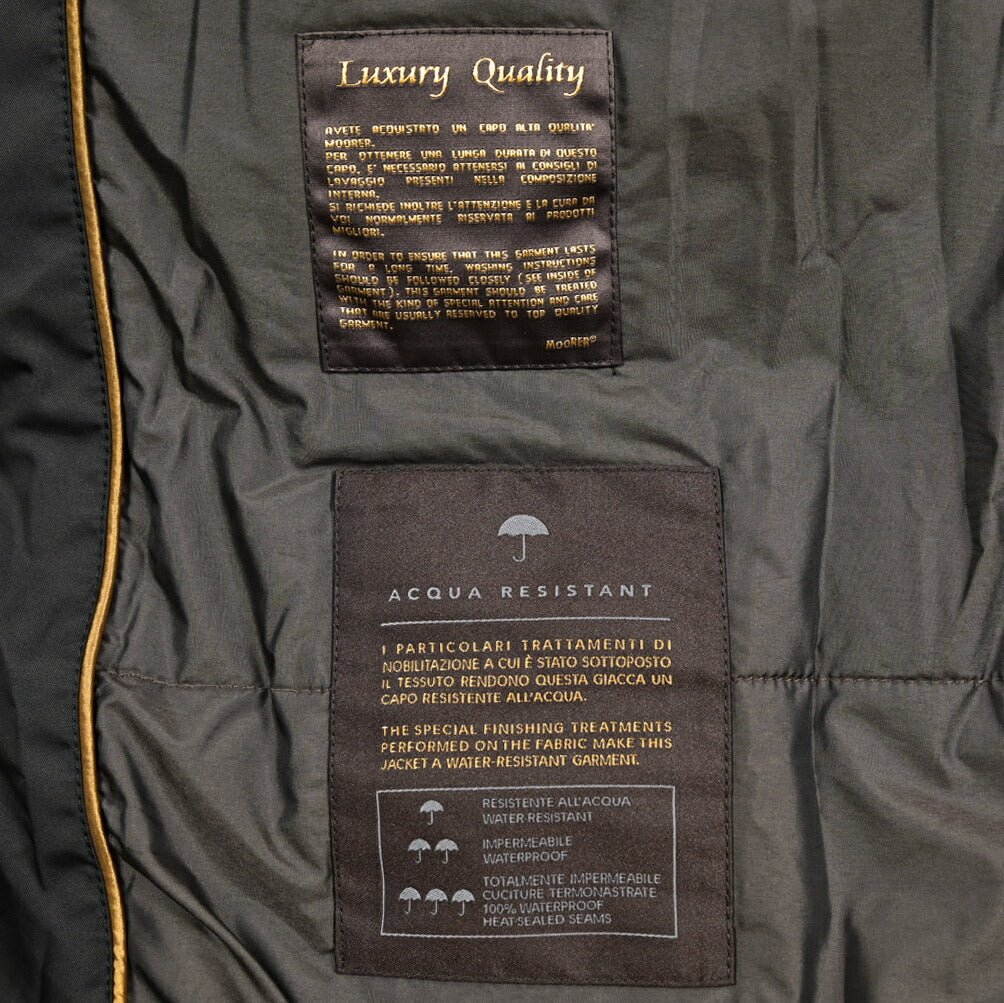25 - 26AW MOORER "BARBIERI WK" ポリエステル100% ダウンコート リアルファーフーディー / ACQUA RESISTANT(撥水)|424036 - 46|GUARDAROBA MILANO OFFICIAL STORE
