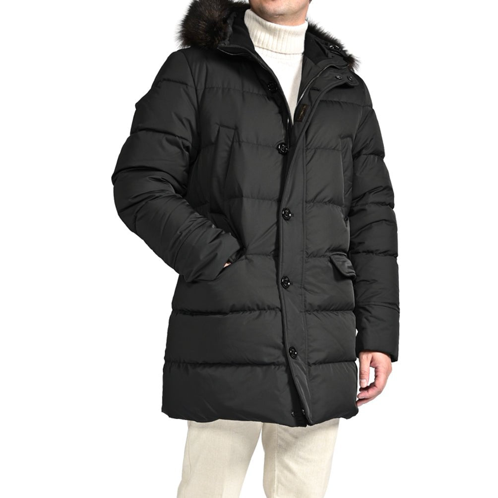25 - 26AW MOORER "BARBIERI WK" ポリエステル100% ダウンコート リアルファーフーディー / ACQUA RESISTANT(撥水)|424036 - 46|GUARDAROBA MILANO OFFICIAL STORE