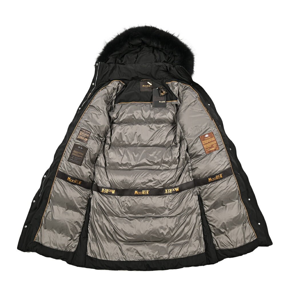《レディース》25 - 26AW MOORER "BREUIL - FUR - STP" ポリエステル100% ダウンコート リアルファーフーディー / ACQUA PROOF(防水)|424041 - 38|GUARDAROBA MILANO OFFICIAL STORE