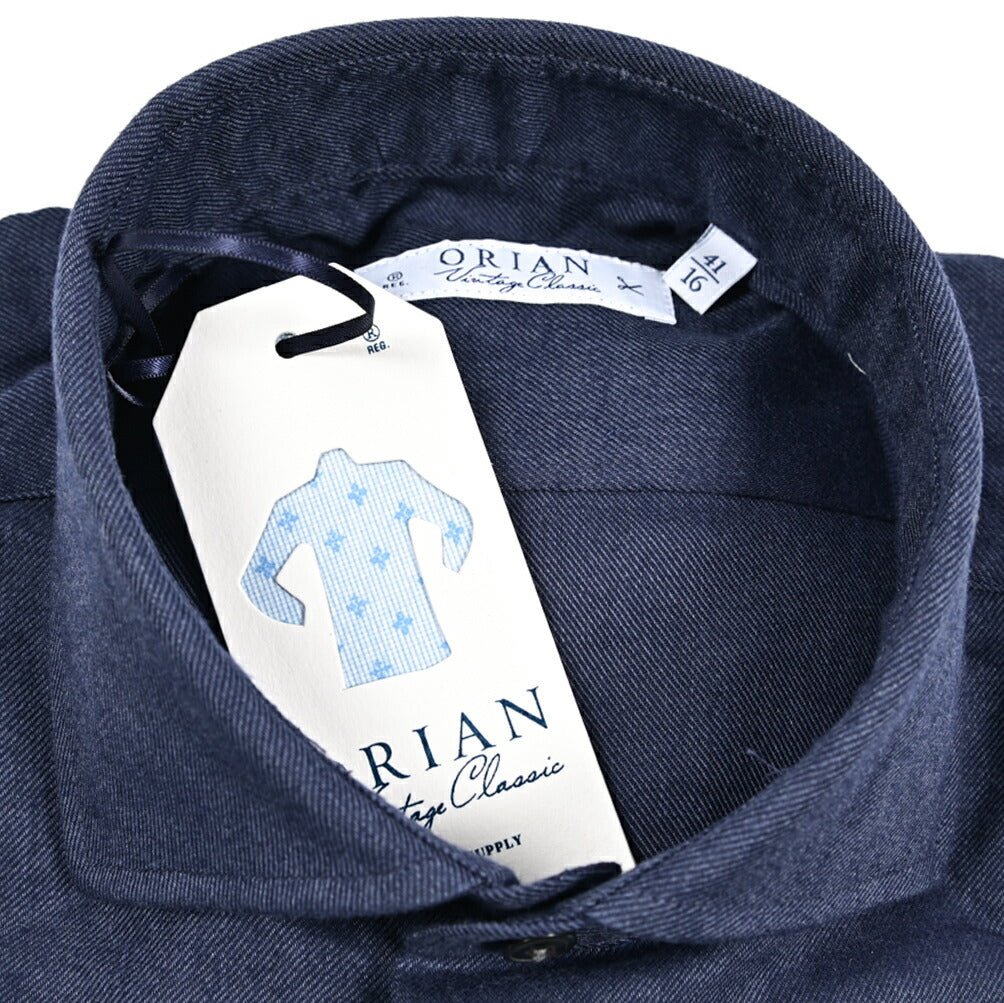 25 - 26AW ORIAN Vintage Classic コットン100% ホリゾンタルカラードレスシャツ|432264-38|GUARDAROBA MILANO OFFICIAL STORE