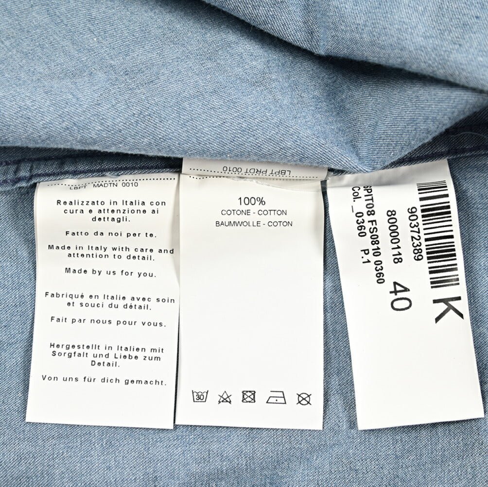 25 - 26AW PT TORINO コットン100%デニムシャツ|430632|GUARDAROBA MILANO OFFICIAL STORE