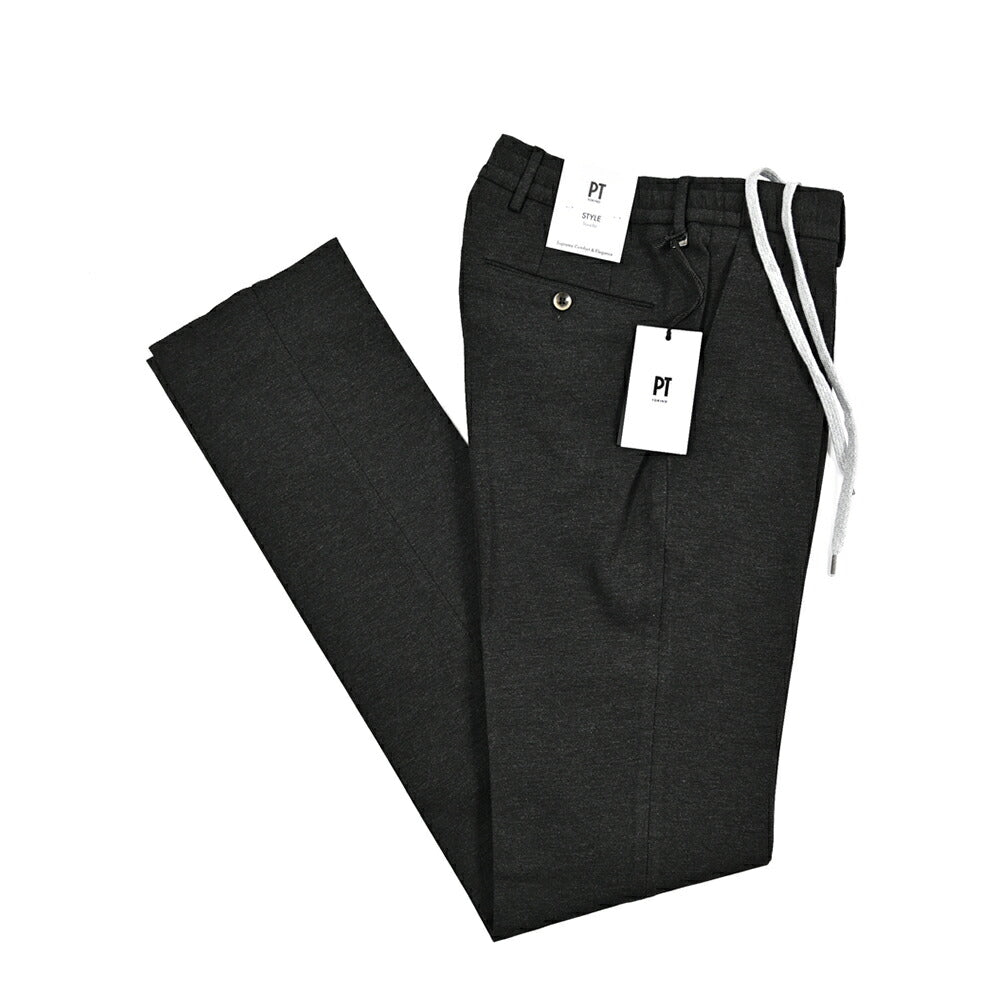 25 - 26AW PT TORINO Traveller "SLIM FIT" ポンチジャージー ドローコード付きイージースラックス|425486 - 44|GUARDAROBA MILANO OFFICIAL STORE