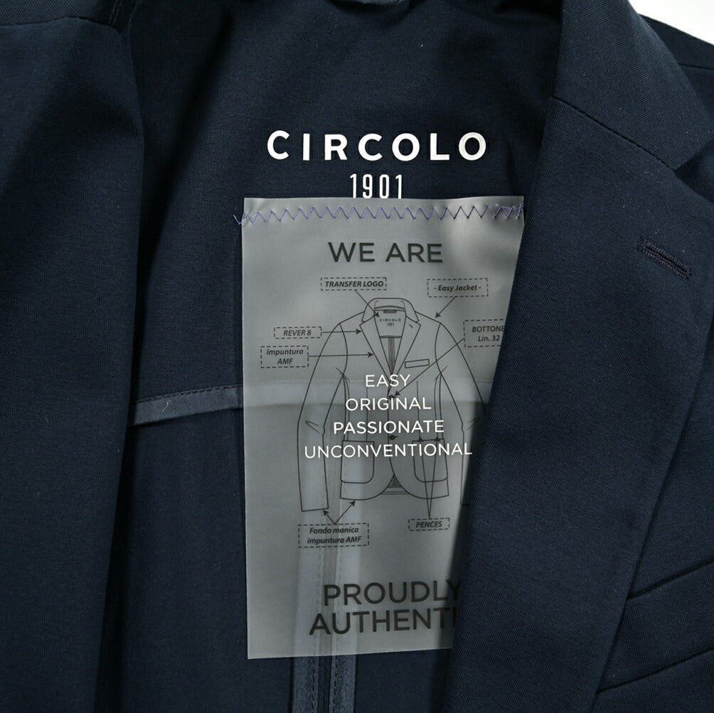 25SS CIRCOLO 1901 ストレッチコットンジャージー 2Bシングルテーラードジャケット (セットアップ対応)|GUARDAROBA MILANO OFFICIAL STORE