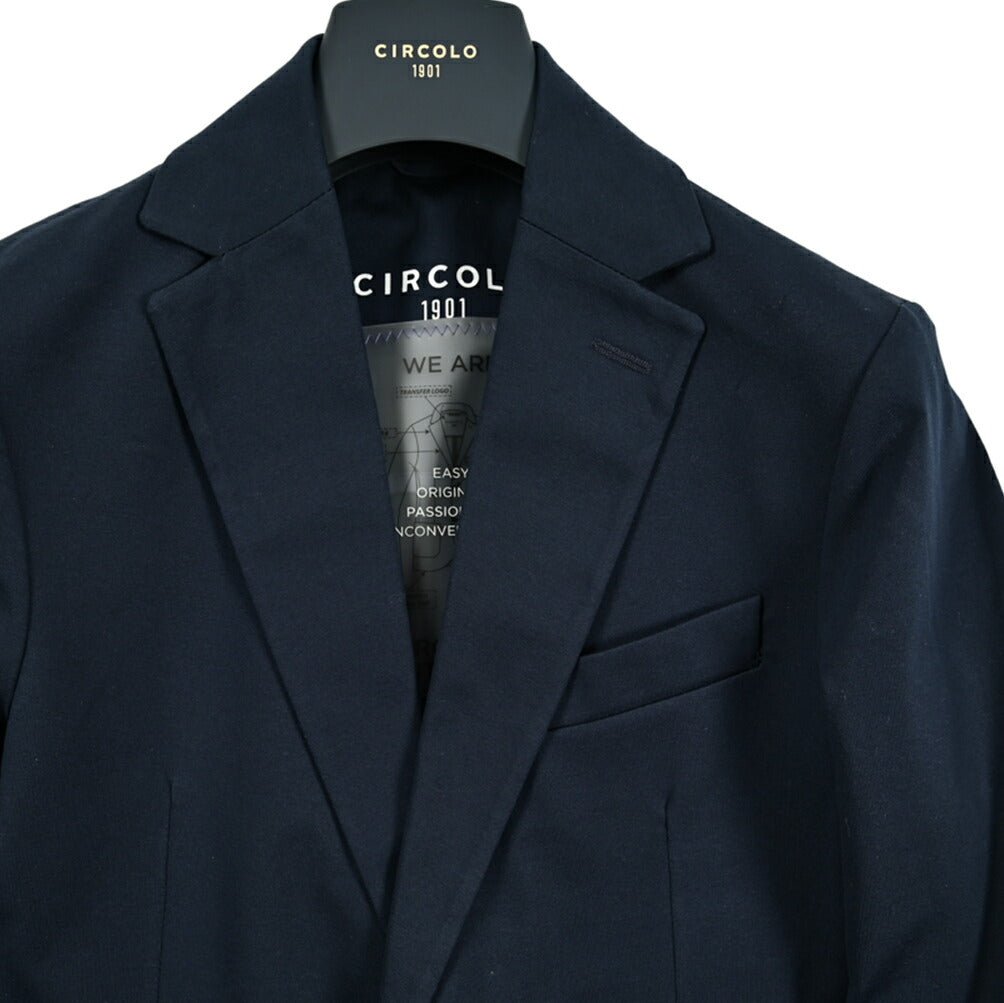 25SS CIRCOLO 1901 ストレッチコットンジャージー 2Bシングルテーラードジャケット (セットアップ対応)|GUARDAROBA MILANO OFFICIAL STORE