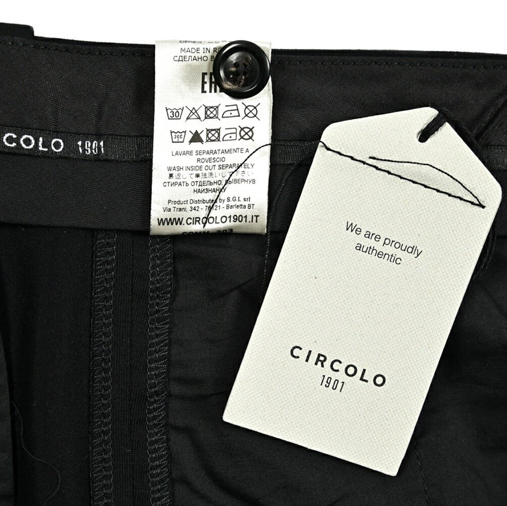 25SS CIRCOLO 1901 ストレッチコットンジャージー ノータックイージースラックス (セットアップ対応)|417702 - 44|GUARDAROBA MILANO OFFICIAL STORE