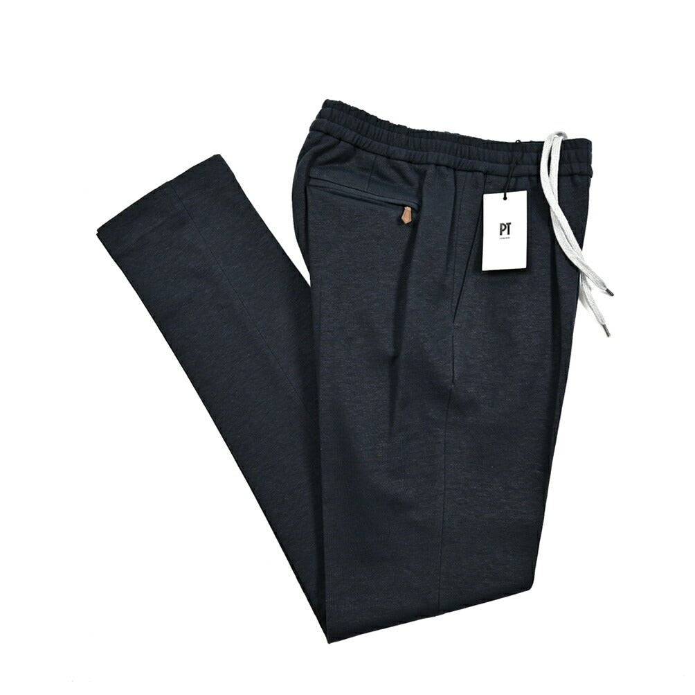 25SS PT TORINO SOFT FIT コットンリネン ワンタックイージースラックス / PT01|415796 - 44|GUARDAROBA MILANO OFFICIAL STORE