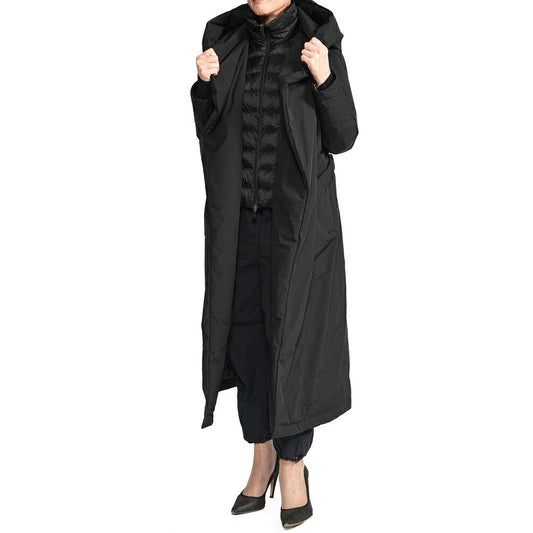 26-27AW HERNO “FUNCTIONAL WARDROBE” PRO-METEO 2レイヤー フード付きダウンコート / RELAX FIT / レディース ブラック 38 | GUARDAROBA MILANO OFFICIAL STORE