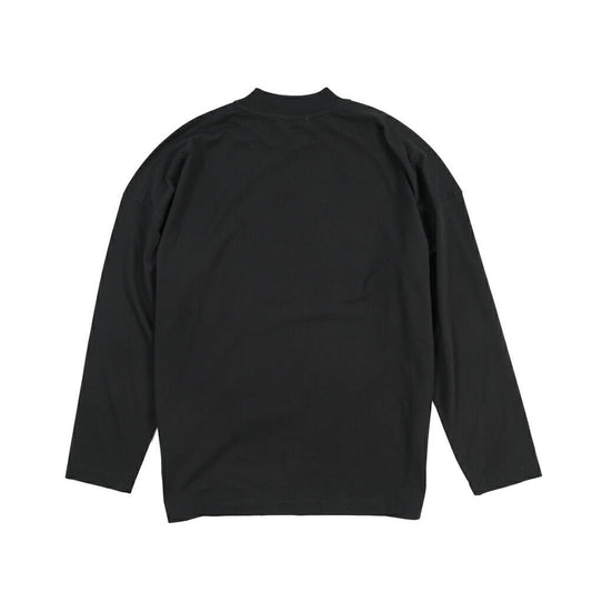 26-27AW JIL SANDER コットン100% 長袖モックネックTシャツ / BOXY FITT ブラック(BLACK) S | GUARDAROBA MILANO OFFICIAL STORE
