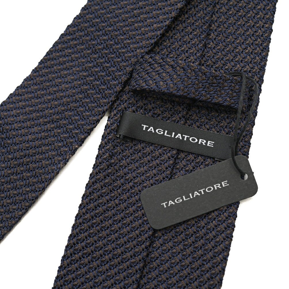 26-27AW TAGLIATORE シルク100% ネクタイ ネイビー 144cm×7.5cm | GUARDAROBA MILANO OFFICIAL STORE