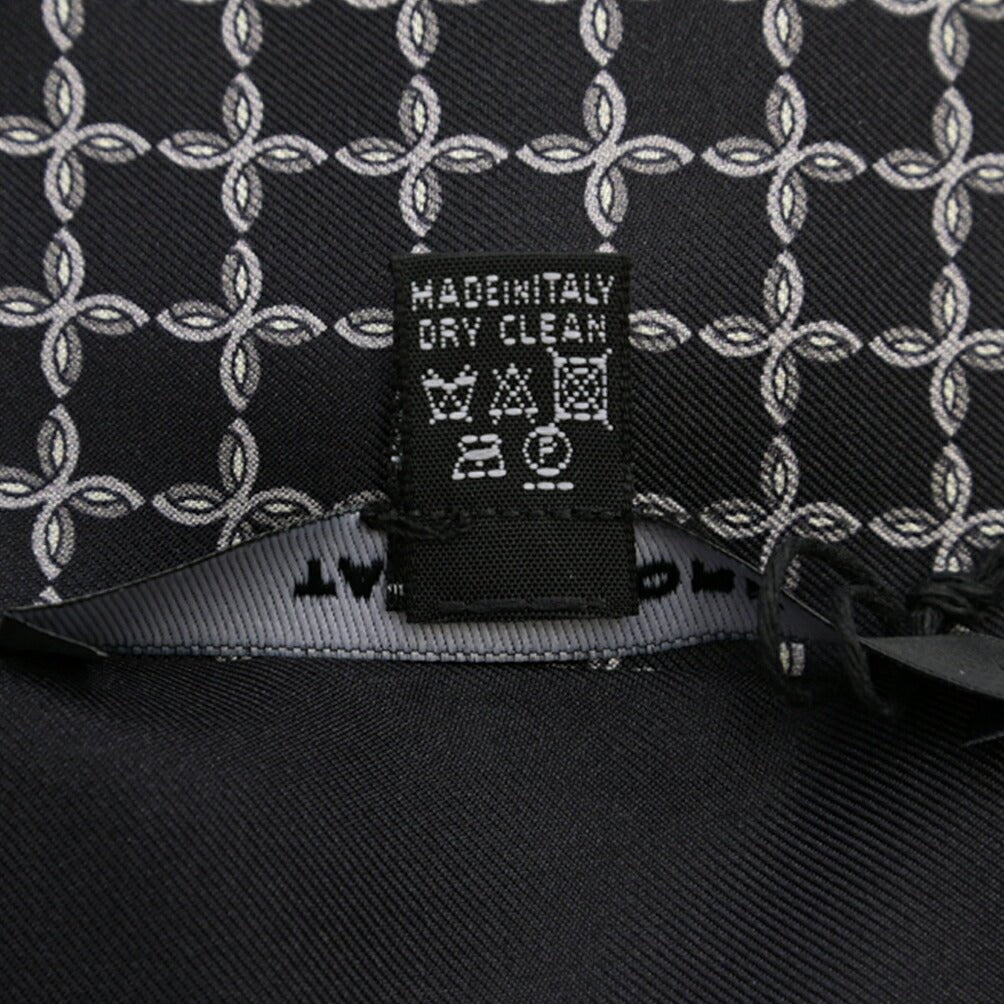 26-27AW TAGLIATORE シルク100% 幾何柄スカーフ ブラック(BLACK) 160cm×8cm | GUARDAROBA MILANO OFFICIAL STORE