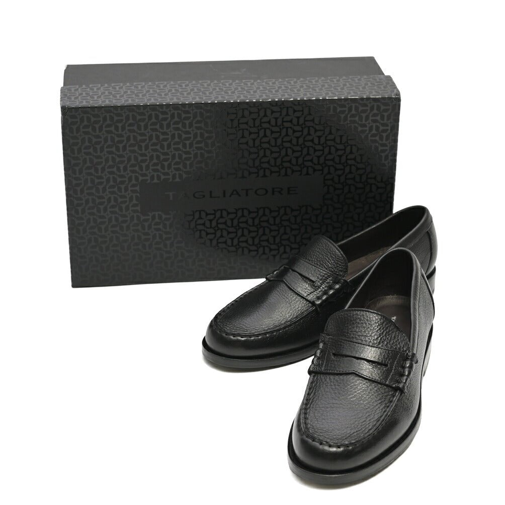 26-27AW TAGLIATORE カーフレザー100% コインローファー / CLARK ブラック(NERO) 42 | GUARDAROBA MILANO OFFICIAL STORE