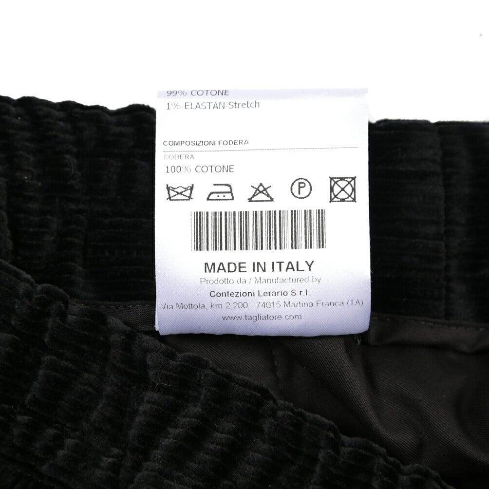 26-27AW TAGLIATORE コットン100% 中畝コーデュロイパンツ / P-GARCON TGT ブラック 48 | GUARDAROBA MILANO OFFICIAL STORE