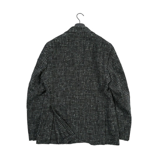 26-27AW TAGLIATORE ベビーアルパカ混 2Bシングルテーラードジャケット グリーン×ブラック 50 | GUARDAROBA MILANO OFFICIAL STORE