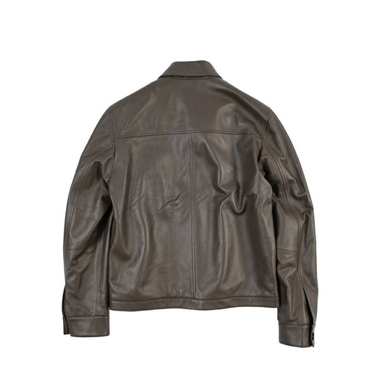 26-27AW TAGLIATORE “FOCH” シープナッパレザー100% 中綿ブルゾン ブラウン(BROWN) 50 | GUARDAROBA MILANO OFFICIAL STORE