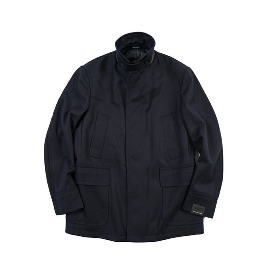 26-27AW TAGLIATORE “GEORGE” ヴァージンウール100% ハーフコート ネイビー 48 | GUARDAROBA MILANO OFFICIAL STORE