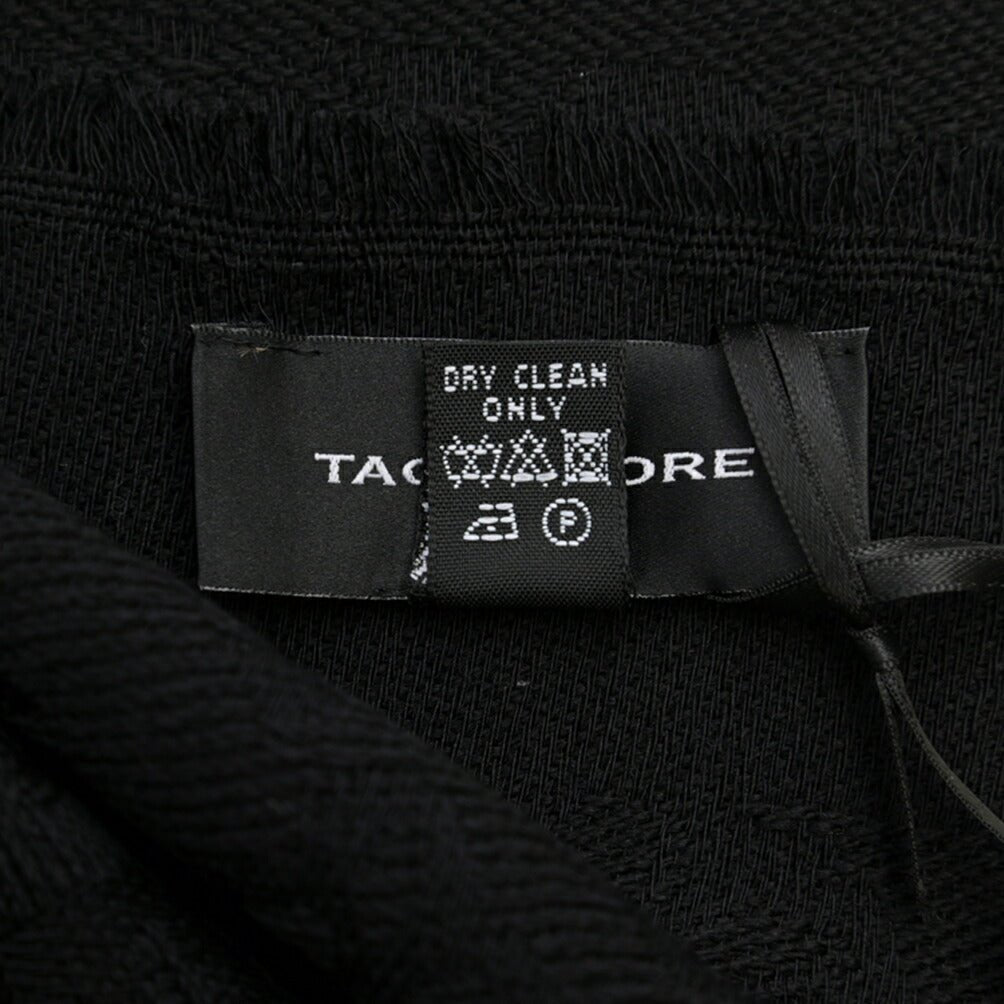 26-27AW TAGLIATORE “SCIARPA55” ヴァージンウール100% ロゴ総柄マフラー ブラック(NERO) 180cm×55cm×2cm | GUARDAROBA MILANO OFFICIAL STORE