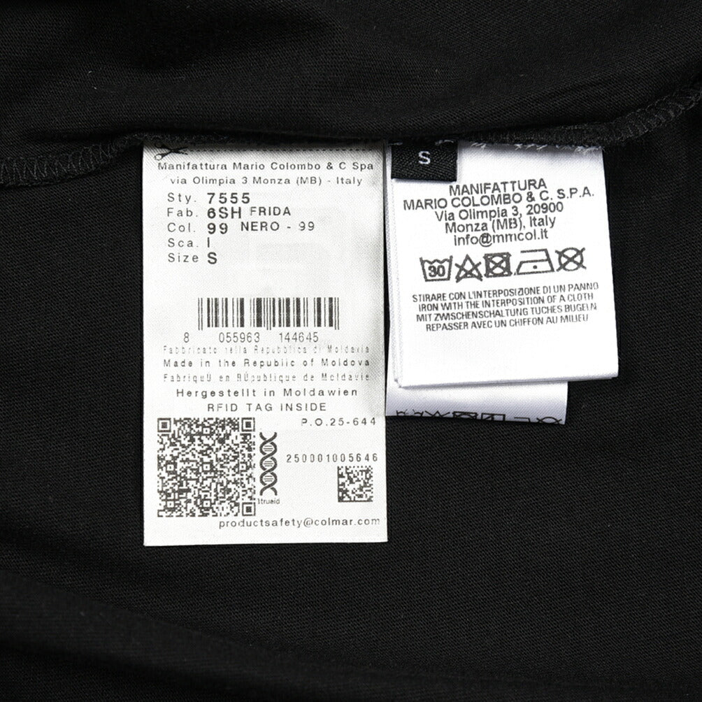 26SS COLMAR コットン100% 半袖Tシャツ レギュラーフィット / COLMAR ORIGINALS ブラック 46 | GUARDAROBA MILANO OFFICIAL STORE