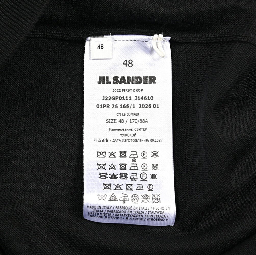 26SS JIL SANDER ヴァージンウール100% ハイゲージニットセーター|435381-46|GUARDAROBA MILANO OFFICIAL STORE