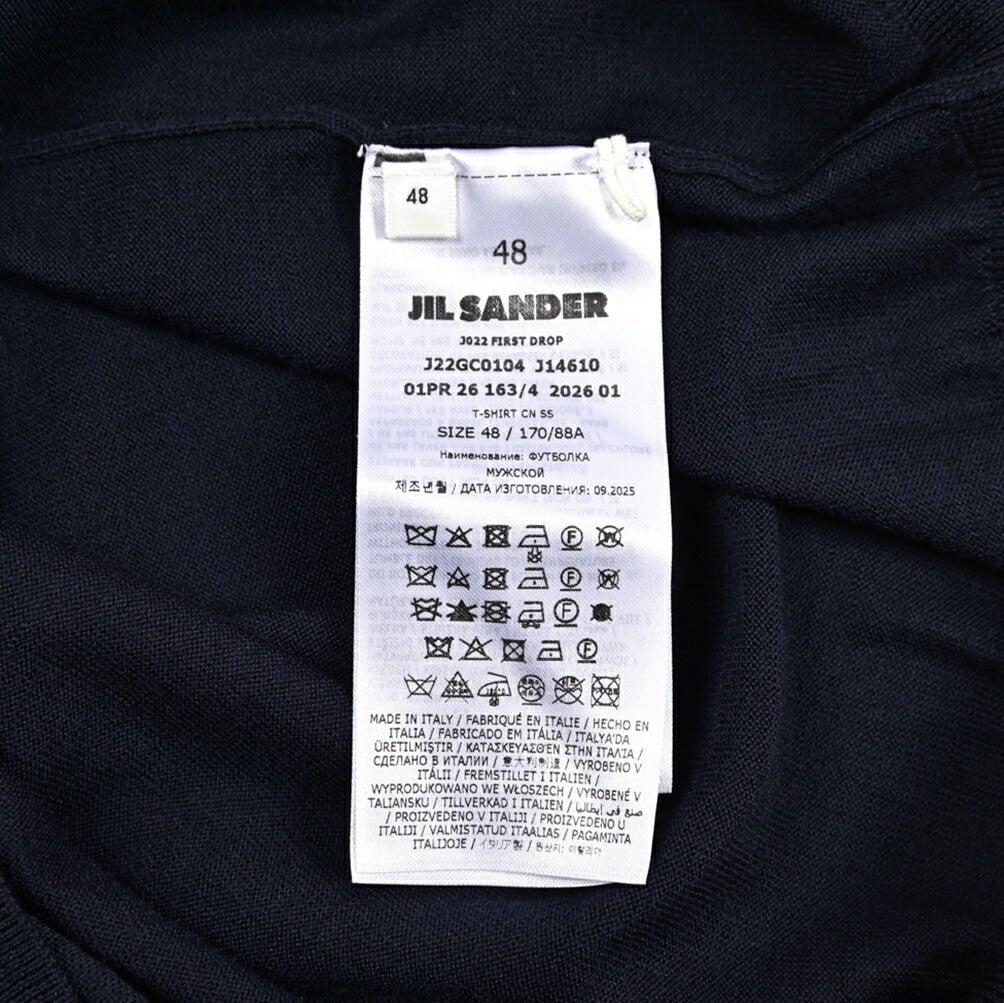 26SS JIL SANDER ヴァージンウール100% 半袖ニットTシャツ|435401-48|GUARDAROBA MILANO OFFICIAL STORE