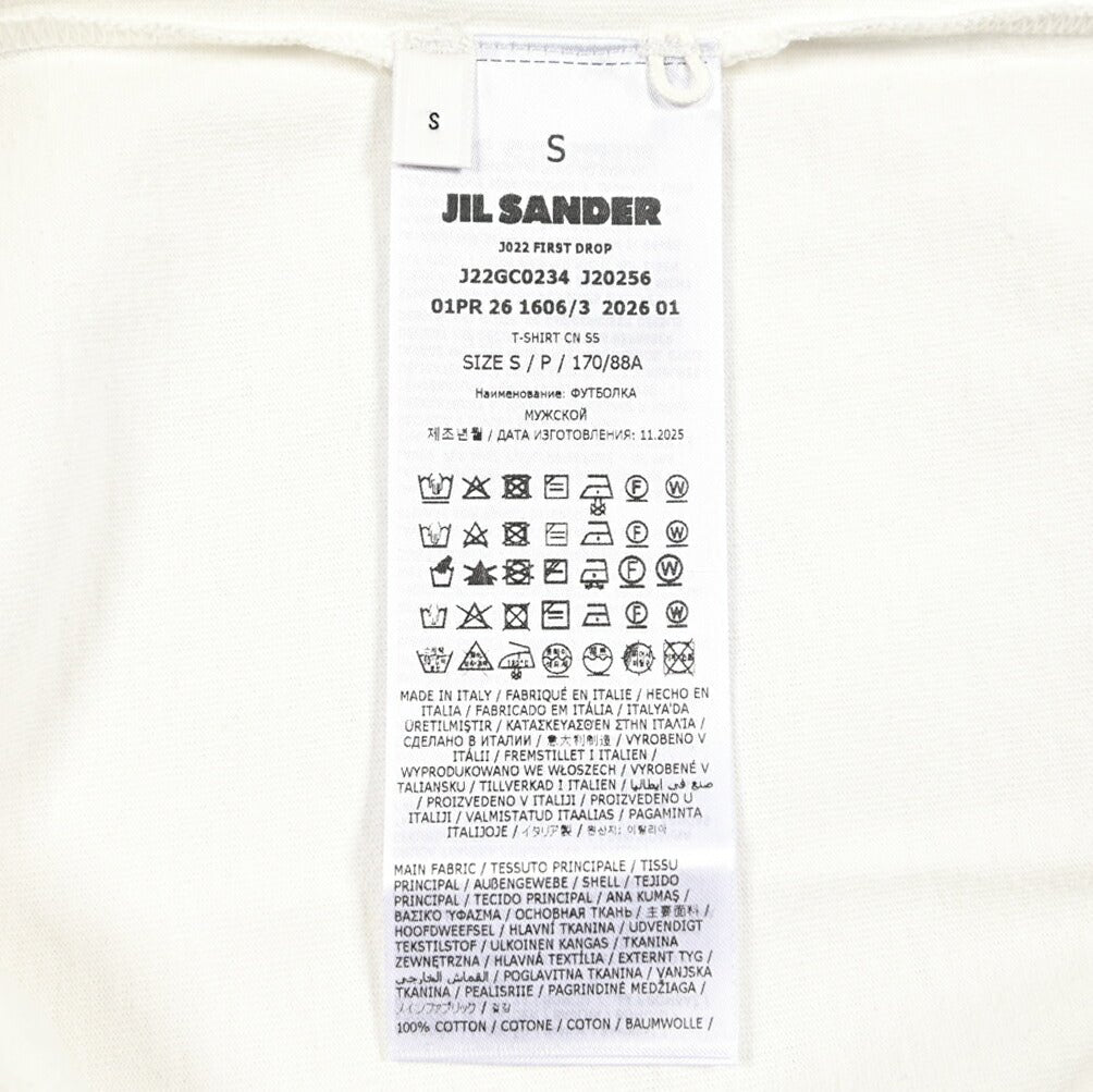 26SS JIL SANDER コットン100% クルーネックジャージーTシャツ|435408-S|GUARDAROBA MILANO OFFICIAL STORE