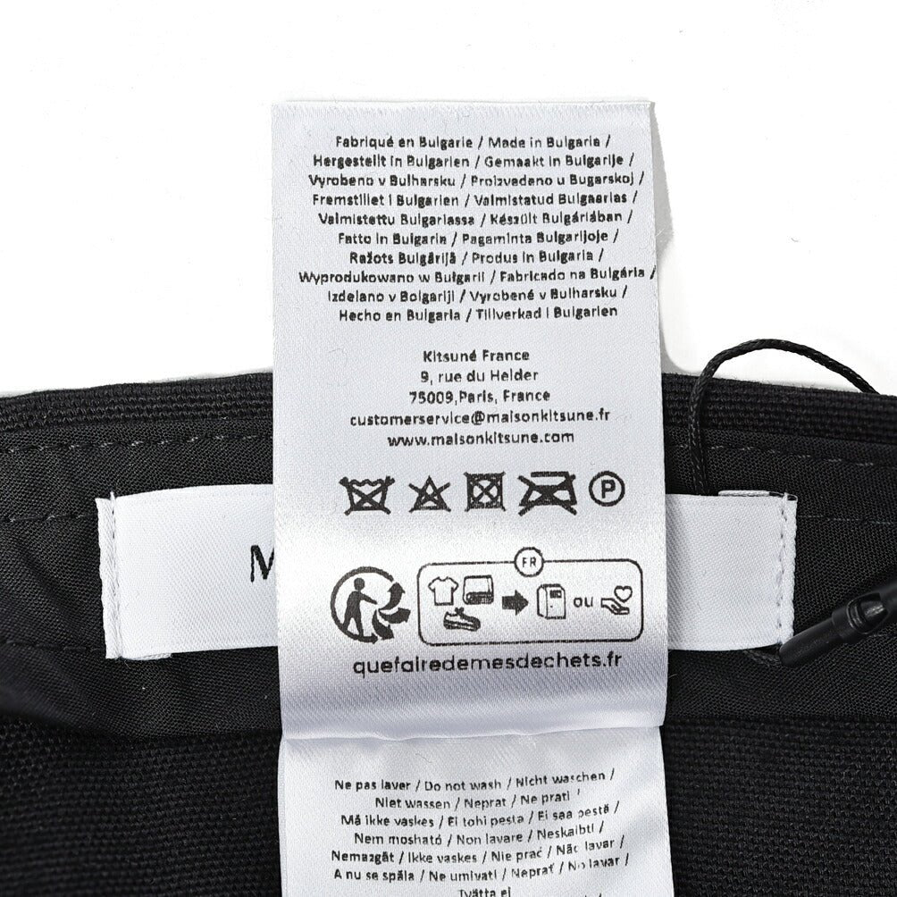 26SS MAISON KITSUNE コットン100% ベースボールキャップ 帽子 ブラック(BLACK) 55〜60cm×10.5cm×7cm | GUARDAROBA MILANO OFFICIAL STORE