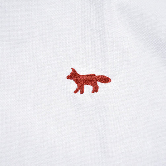 26SS MAISON KITSUNE オーガニックコットン100% ボタンダウンシャツ ホワイト XS | GUARDAROBA MILANO OFFICIAL STORE