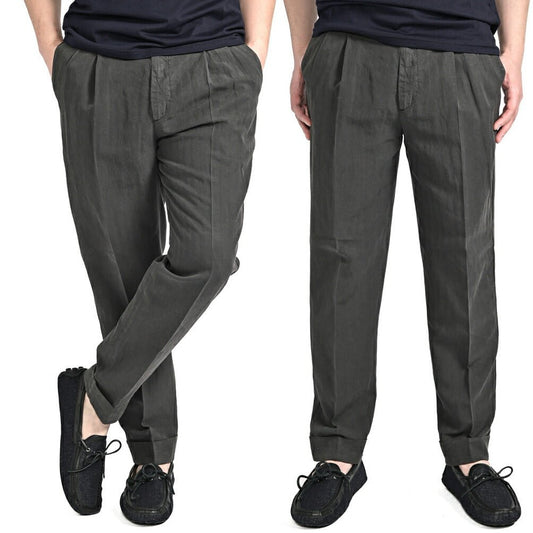 26SS PT TORINO CARROT FIT リヨセル混リネンコットン ツータックスラックス|436474-44|GUARDAROBA MILANO OFFICIAL STORE