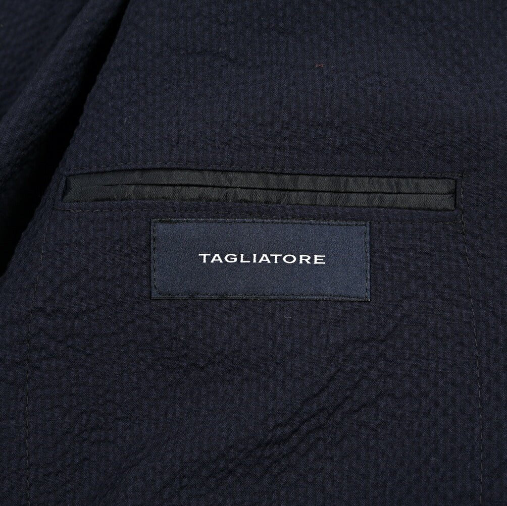 26SS TAGLIATORE "MONTECARLO" シアサッカーウール 2Bシングルテーラードジャケット|436078-44|GUARDAROBA MILANO OFFICIAL STORE