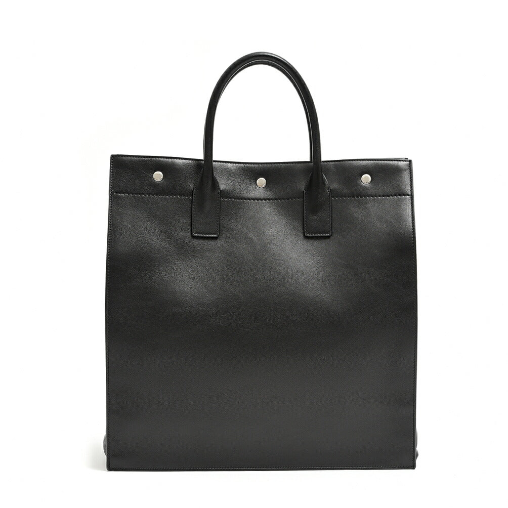 SAINT LAURENT RIVE GAUCHE NORTH/SOUTH TOTE BAG スムースレザートートバッグレザー