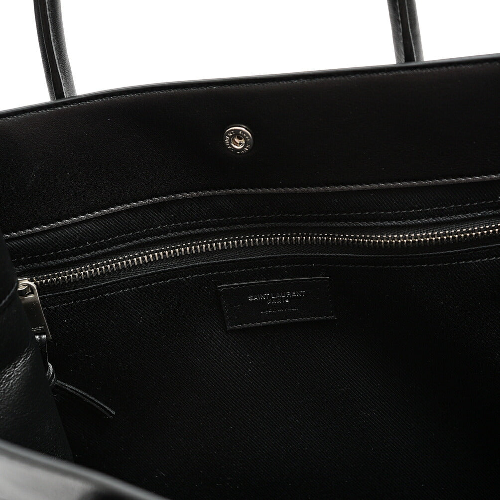 SAINT LAURENT RIVE GAUCHE NORTH/SOUTH TOTE BAG スムースレザートートバッグレザー