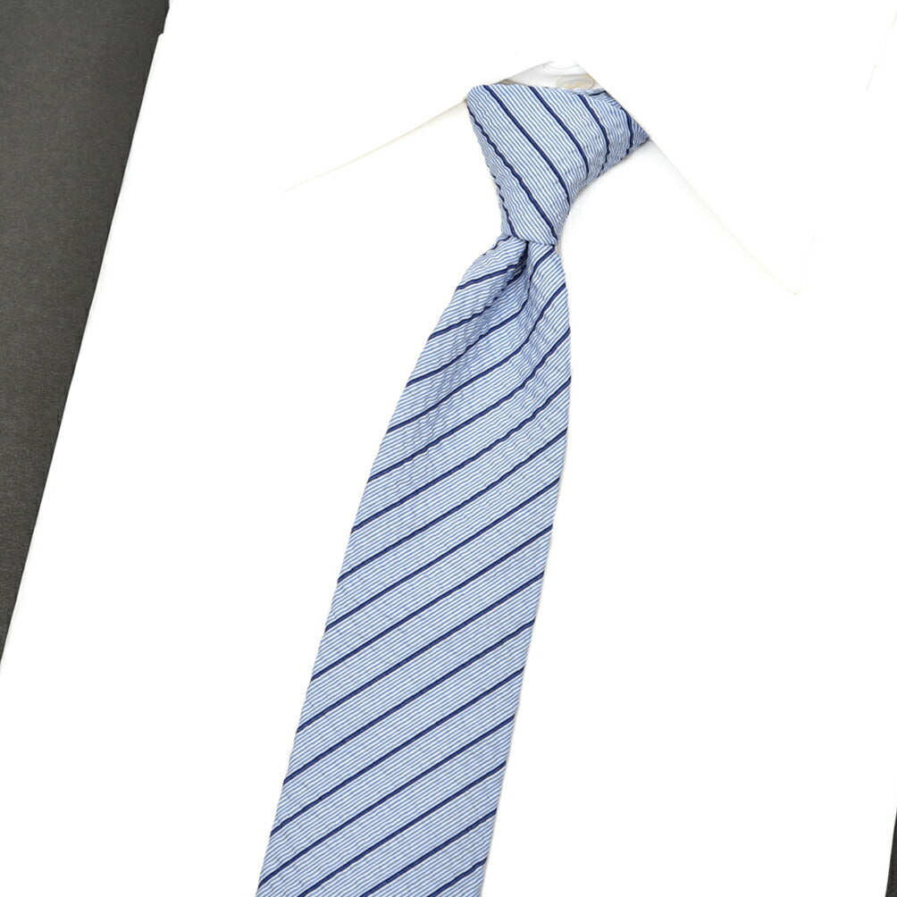 SALE|GIORGIO ARMANI コットン100% シアサッカーレジメンタルネクタイ|401862|GUARDAROBA MILANO OFFICIAL STORE