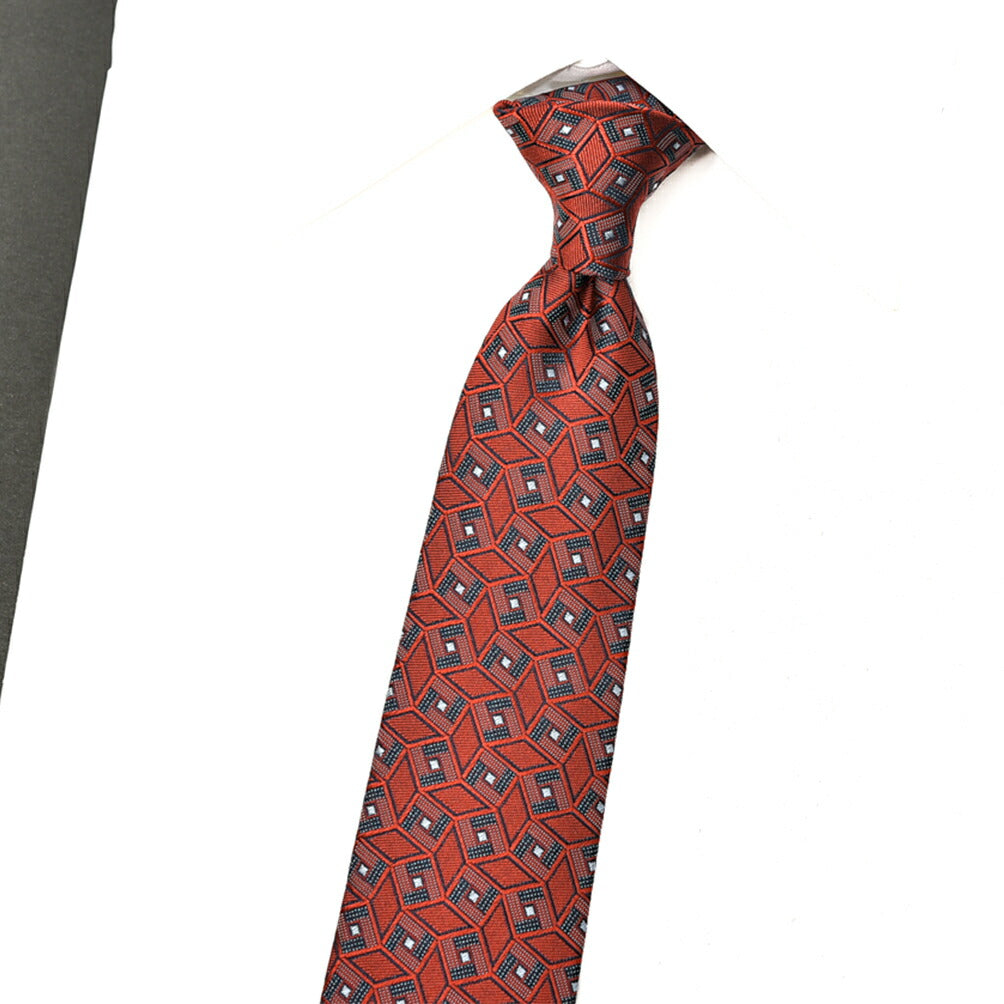 GIORGIO ARMANI シルク100% 幾何柄ネクタイ