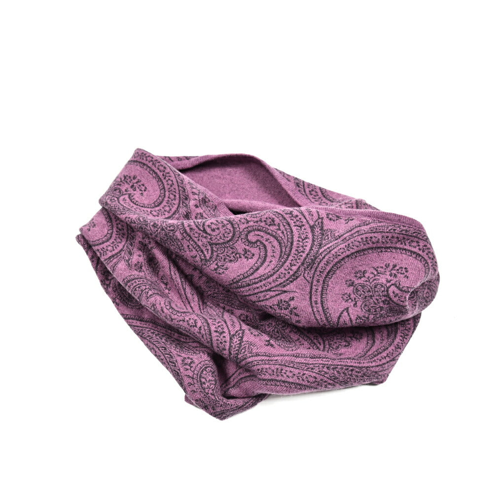 ETRO ウールカシミヤ ペイズリー柄ネックウォーマー(スヌード)